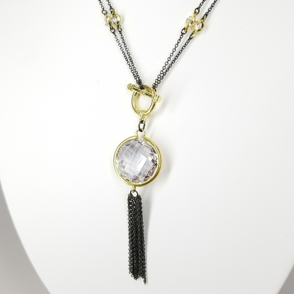 2 Ways Tassel CZ by the Yard Necklace NWT - Picture 8 of 10
